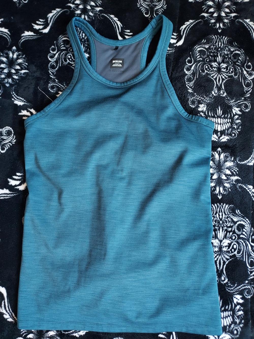 prAna Dark Teal/Charcoal Athletic Top